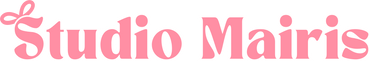 Pink studio mairis logo text
